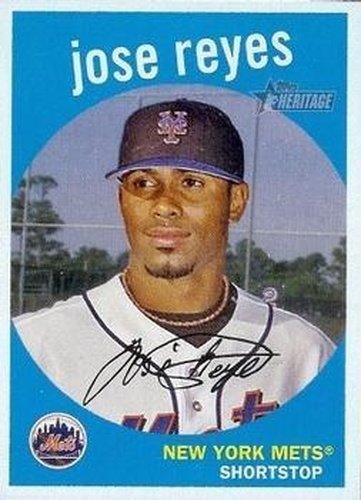 #299 Jose Reyes - New York Mets - 2008 Topps Heritage Baseball
