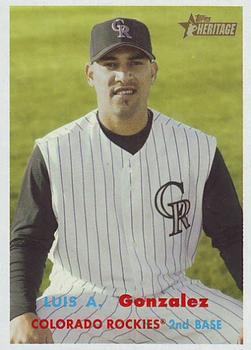 #299 Luis A. Gonzalez - Colorado Rockies - 2006 Topps Heritage Baseball