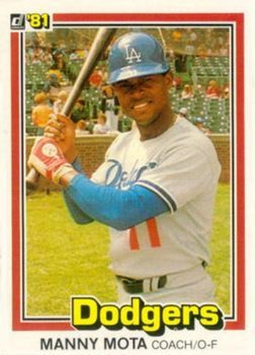 #299 Manny Mota - Los Angeles Dodgers - 1981 Donruss Baseball
