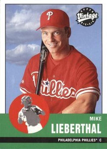 #299 Mike Lieberthal - Philadelphia Phillies - 2001 Upper Deck Vintage Baseball