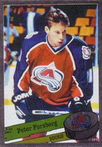 #299 Peter Forsberg - Colorado Avalanche - 1995-96 Panini Hockey Stickers