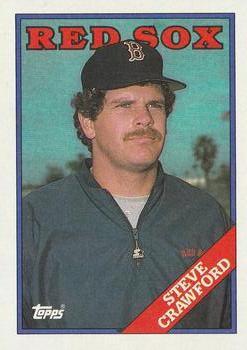 #299 Steve Crawford - Boston Red Sox - 1988 Topps Baseball