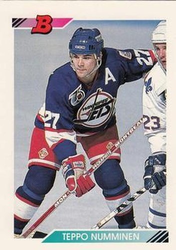 #299 Teppo Numminen - Winnipeg Jets - 1992-93 Bowman Hockey