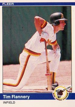 #299 Tim Flannery - San Diego Padres - 1984 Fleer Baseball