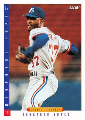 #299 Jonathan Hurst - Montreal Expos - 1993 Score Baseball