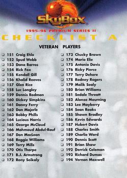 #299 Checklist #1 - 1995-96 SkyBox Premium Basketball