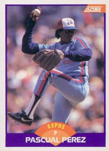 #299 Pascual Perez - Montreal Expos - 1989 Score Baseball