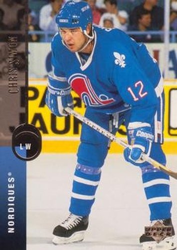 #299 Chris Simon - Quebec Nordiques - 1994-95 Upper Deck Hockey