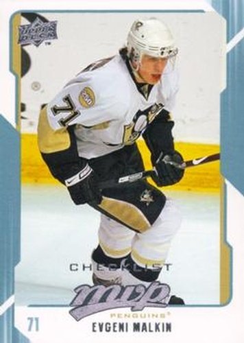 #299 Evgeni Malkin - Pittsburgh Penguins - 2008-09 Upper Deck MVP Hockey