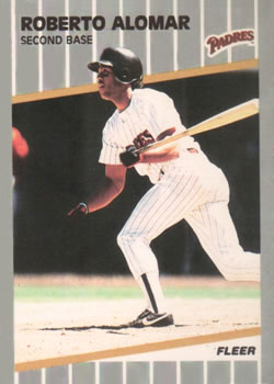 #299 Roberto Alomar - San Diego Padres - 1989 Fleer Baseball