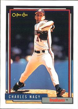 #299 Charles Nagy - Cleveland Indians - 1992 O-Pee-Chee Baseball