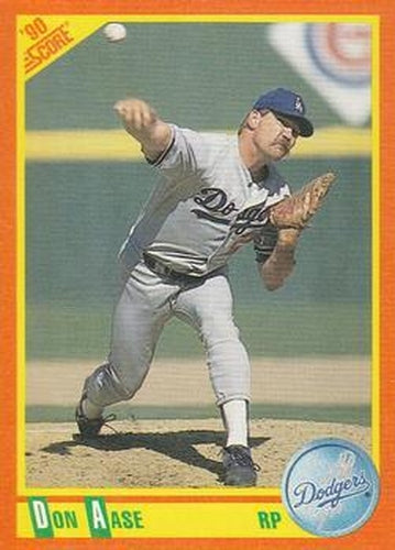 #29T Don Aase - Los Angeles Dodgers - 1990 Score Rookie & Traded Baseball