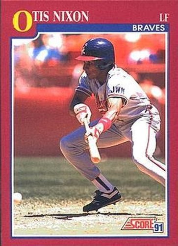 #29T Otis Nixon - Atlanta Braves - 1991 Score Rookie & Traded Baseball