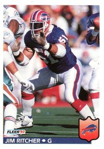 #29 Jim Ritcher - Buffalo Bills - 1992 Fleer Football