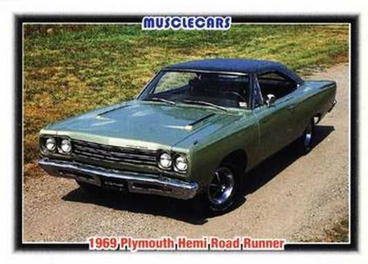 #29 1969 Plymouth Hemi Road Runner - 1992 Collect-A-Card Muscle Cars