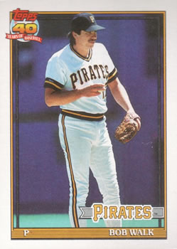 #29 Bob Walk - Pittsburgh Pirates - 1991 Topps Baseball