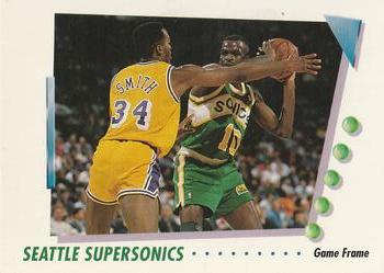 #429 Seattle Supersonics - Seattle SuperSonics - 1991-92 SkyBox Basketball