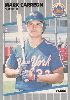 #29 Mark Carreon - New York Mets - 1989 Fleer Baseball
