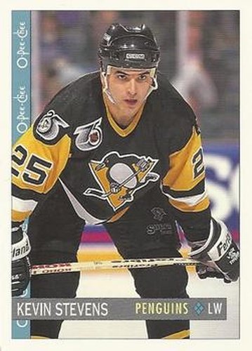 #29 Kevin Stevens - Pittsburgh Penguins - 1992-93 O-Pee-Chee Hockey