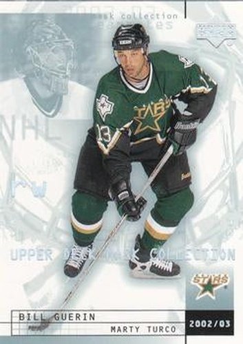 #29 Bill Guerin / Marty Turco - Dallas Stars - 2002-03 Upper Deck Mask Collection Hockey