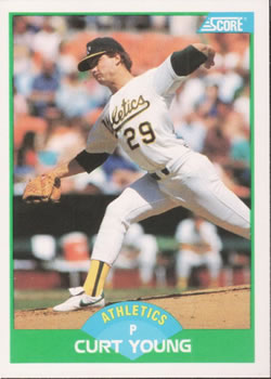 #29 Curt Young - Oakland Athletics - 1989 Score Baseball
