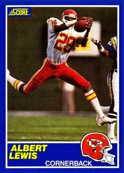 #29 Albert Lewis - Kansas City Chiefs - 1989 Score Football