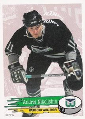 #29 Andrei Nikolishin - Hartford Whalers - 1995-96 Panini Hockey Stickers
