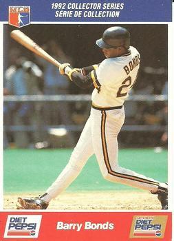 #29 Barry Bonds - Pittsburgh Pirates - 1992 Diet Pepsi Baseball
