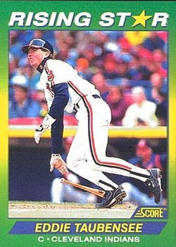 #29 Eddie Taubensee - Cleveland Indians - 1992 Score 100 Rising Stars Baseball