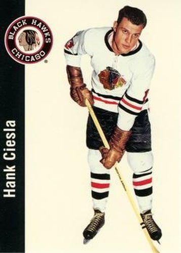 #29 Hank Ciesla - Chicago Blackhawks - 1994 Parkhurst Missing Link 1956-57 Hockey