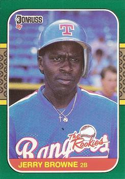 #29 - Jerry Browne - Texas Rangers - 1987 Donruss The Rookies Baseball