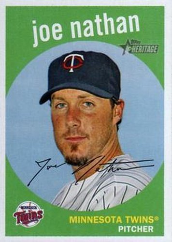 #29 Joe Nathan - Minnesota Twins - 2008 Topps Heritage Baseball