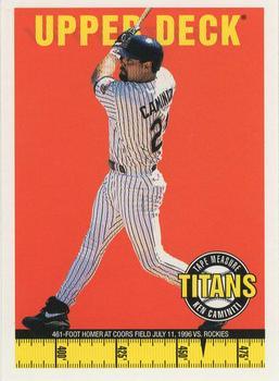 #29 Ken Caminiti - San Diego Padres - 1998 Upper Deck - Tape Measure Titans Baseball