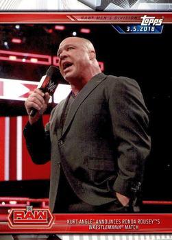 #29 Kurt Angle Announces Ronda Rousey's WrestleMania Match - 2019 Topps WWE Road to Wrestlemania Wrestling