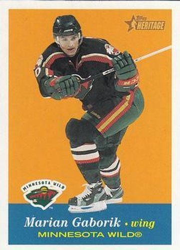#29 Marian Gaborik - Minnesota Wild - 2001-02 Topps Heritage Hockey