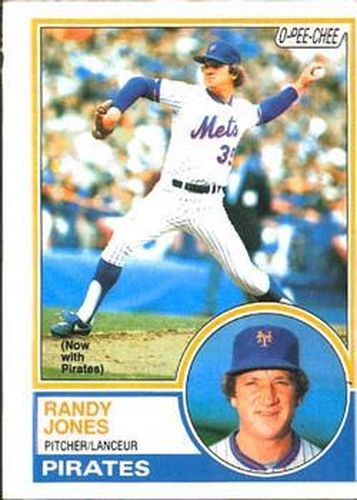 #29 Randy Jones - Pittsburgh Pirates - 1983 O-Pee-Chee Baseball