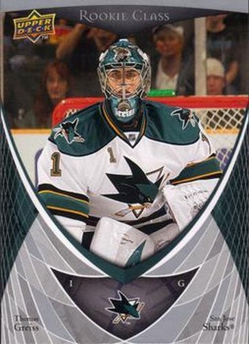 #29 Thomas Greiss - San Jose Sharks - 2007-08 Upper Deck Rookie Class Box Set Hockey