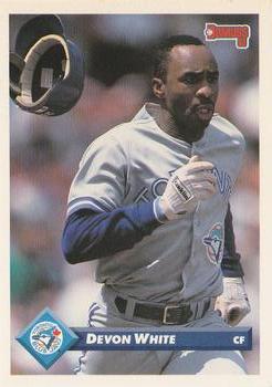 #29 Devon White - Toronto Blue Jays - 1993 Donruss Baseball