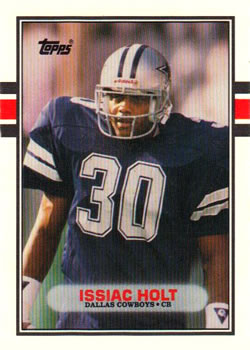 #29T Issiac Holt - Dallas Cowboys - 1989 Topps Traded Football