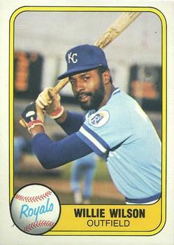 #29a Willie Wilson - Kansas City Royals - 1981 Fleer Baseball