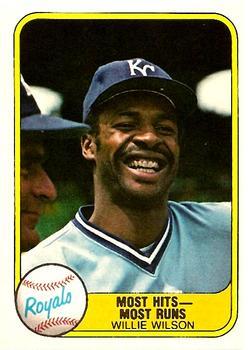 #29b Willie Wilson - Kansas City Royals - 1981 Fleer Baseball