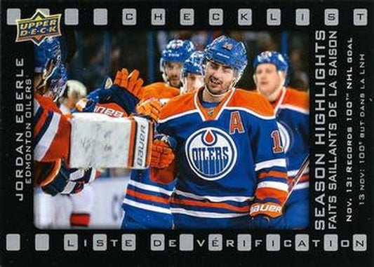 #SH-2 Jordan Eberle - Edmonton Oilers - 2015-16 Upper Deck Tim Hortons Hockey - Season Highlights