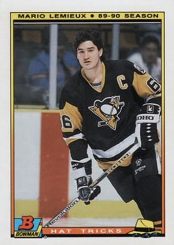 #2 Mario Lemieux - Pittsburgh Penguins - 1990-91 Bowman Hockey - Hat Tricks