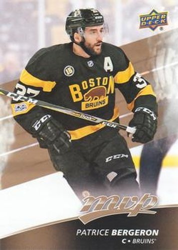 #2 Patrice Bergeron - Boston Bruins - 2017-18 Upper Deck MVP Hockey