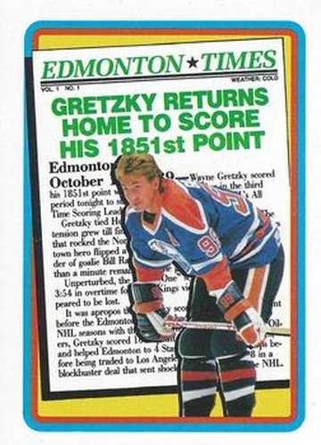#2 Wayne Gretzky - Edmonton Oilers - 1990-91 Topps Hockey