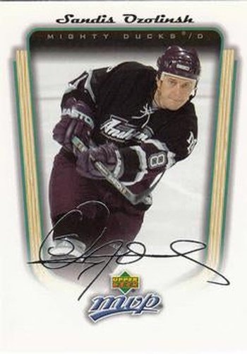 #2 Sandis Ozolinsh - Anaheim Mighty Ducks - 2005-06 Upper Deck MVP Hockey