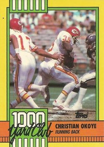 #2 Christian Okoye - Kansas City Chiefs - 1990 Topps Football - 1000 Yard Club