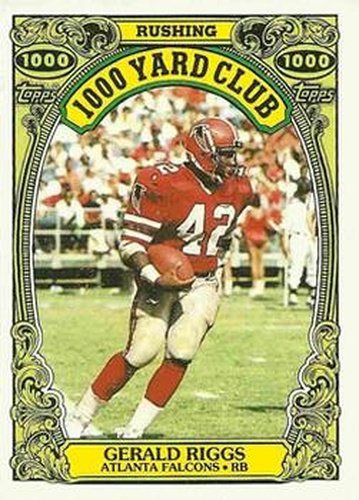 #2 Gerald Riggs - Atlanta Falcons - 1986 Topps Football - 1000 Yard Club