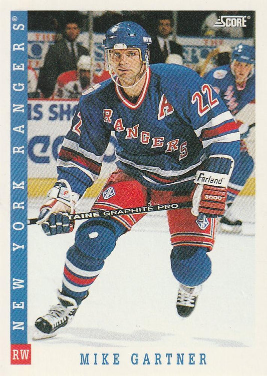 #2 Mike Gartner - New York Rangers - 1993-94 Score Canadian Hockey