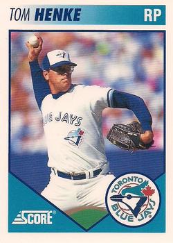 #2 Tom Henke - Toronto Blue Jays - 1991 Score Toronto Blue Jays Baseball